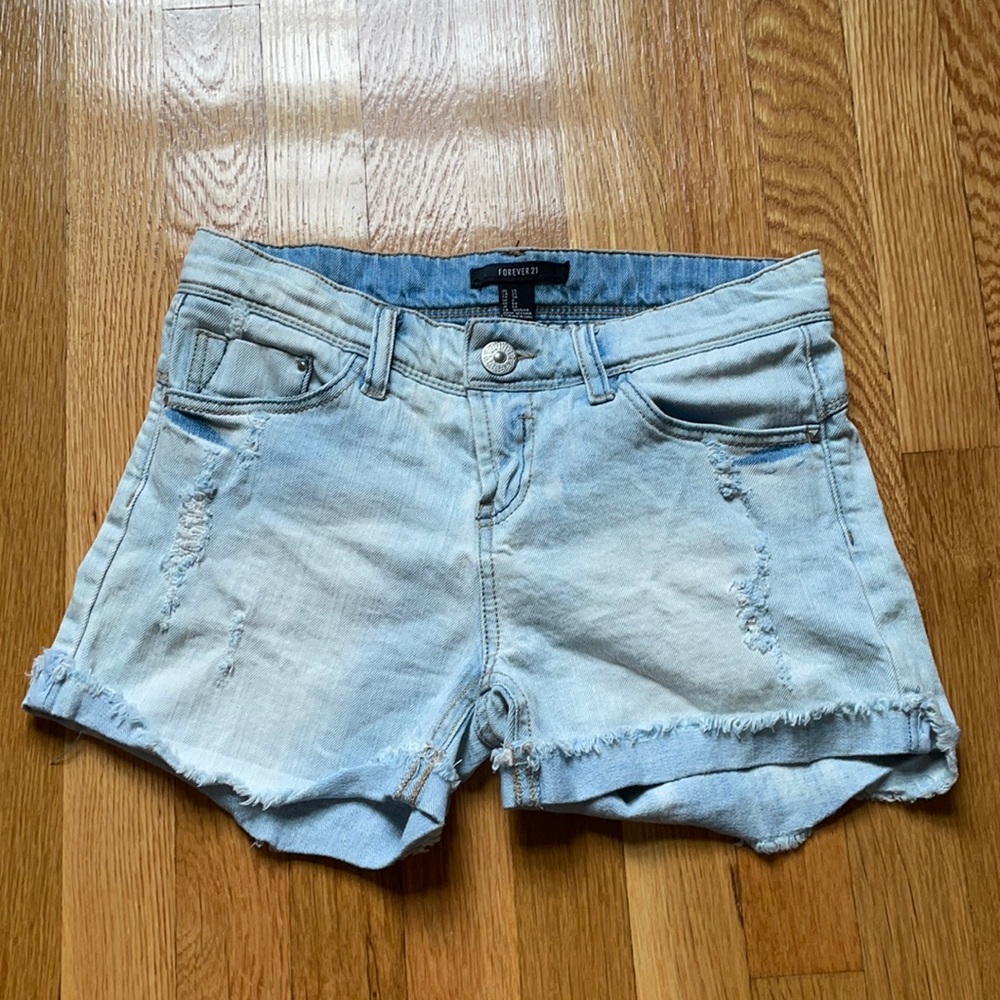Mid Rise Jean Shorts